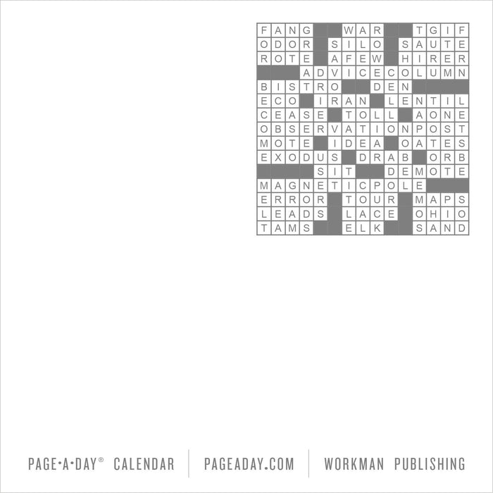 Mensa 10 Minute Crossword Puzzles 2026 Page-A-Day Calendar