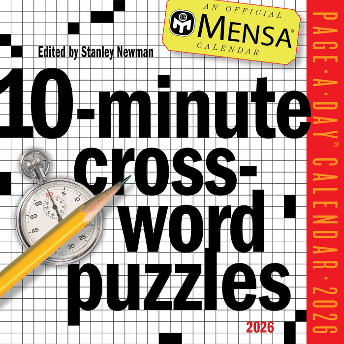 Mensa 10 Minute Crossword Puzzles 2026 Page-A-Day Calendar