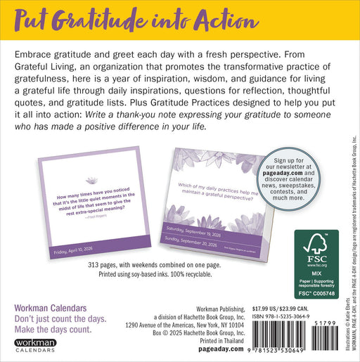 Year of Gratitude 2026 Page-A-Day Calendar