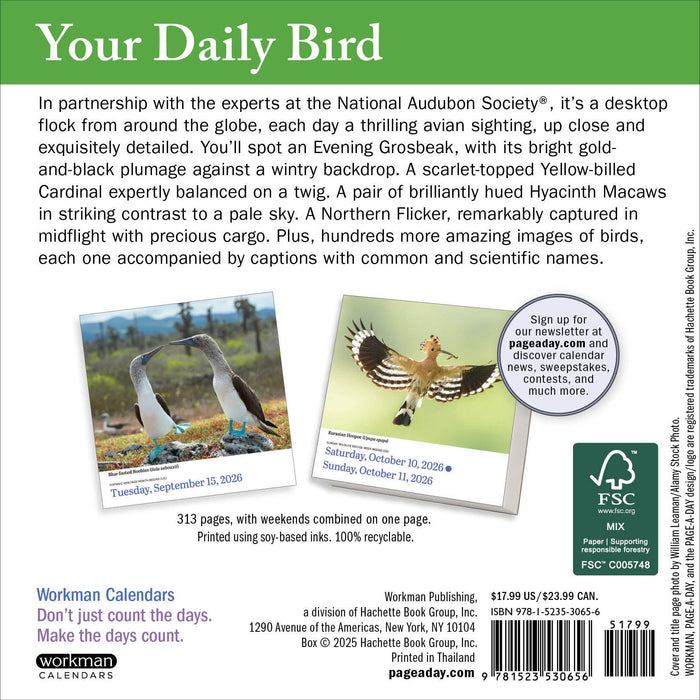Audubon Birds 2026 Page-A-Day Calendar