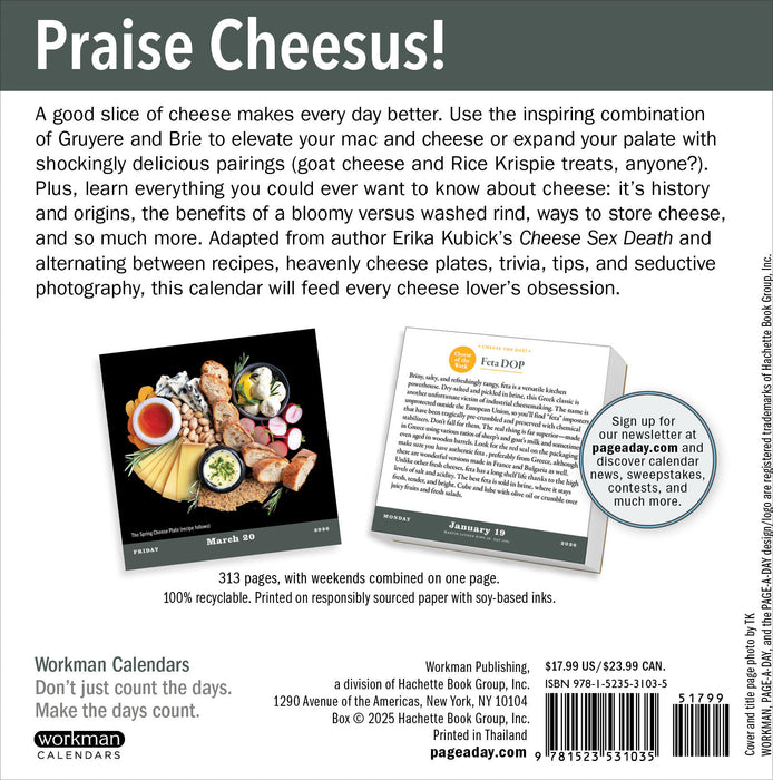 Cheese Sex Death 2026 Page-A-Day Calendar (Online Exclusive)