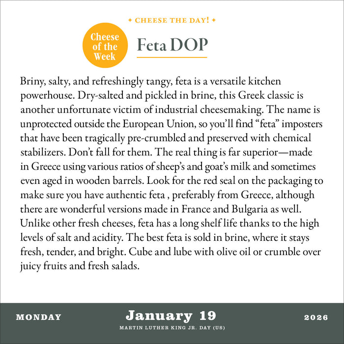 Cheese Sex Death 2026 Page-A-Day Calendar (Online Exclusive)