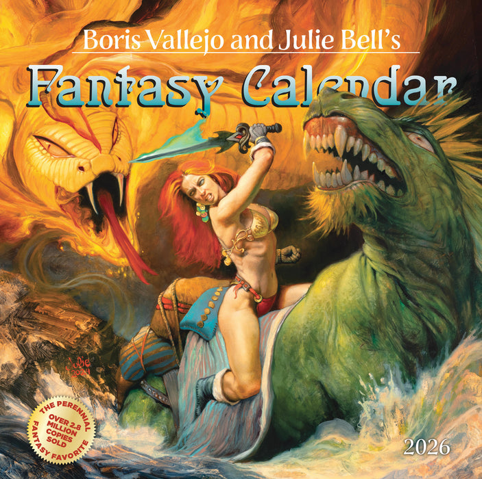 Boris Vallejo and Julie Bell's Fantasy 2026 Square Wall Calendar