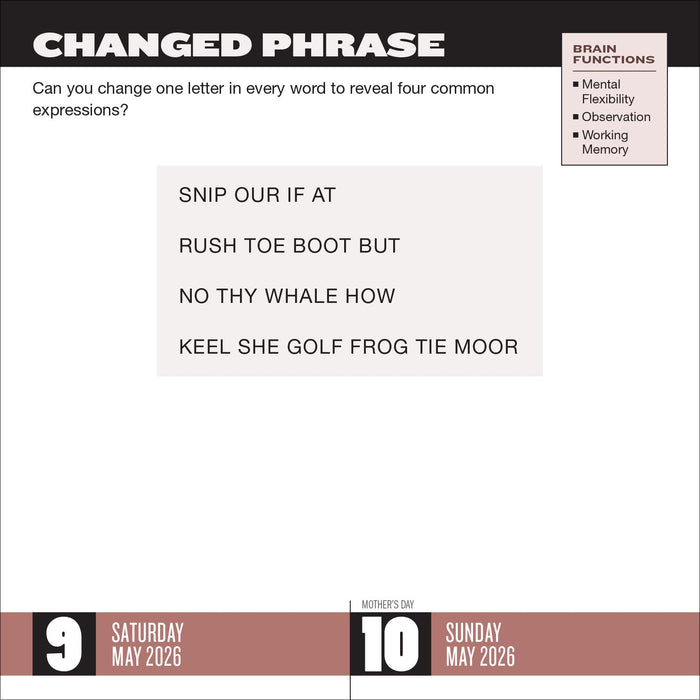 Brainpower Puzzles 2026 Page-A-Day Calendar