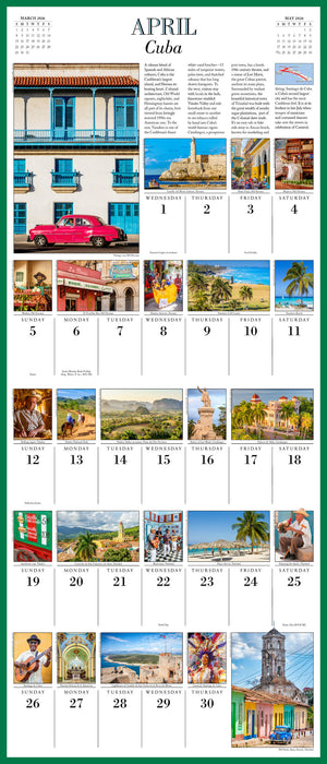 1000 Places To See Before You Die 2026 Square Wall Calendar