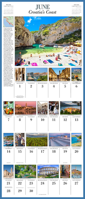 1000 Places To See Before You Die 2026 Square Wall Calendar