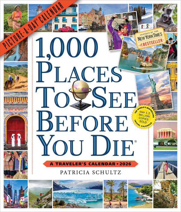 1000 Places To See Before You Die 2026 Square Wall Calendar
