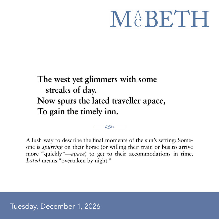 Everyday Shakespeare Line for Life 2026 Page-A-Day Calendar (Online Exclusive)