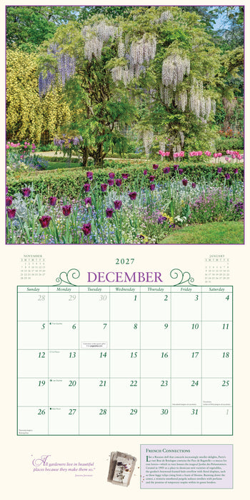 Secret Garden 2027 Square Wall Calendar