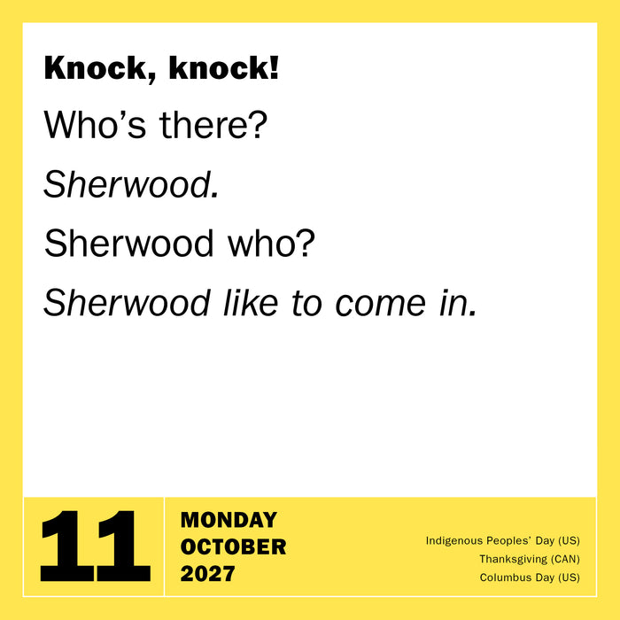 290 Bad Jokes and 75 Punderful 2027 Page-A-Day Calendar