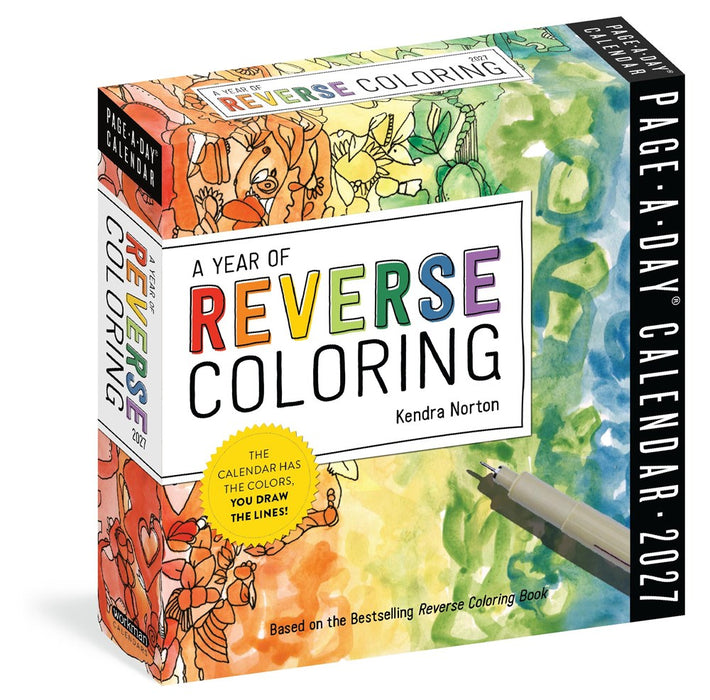 Reverse Coloring 2027 Page-A-Day Calendar (Online Exclusive)