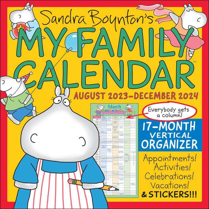 2024 Sandra Boynton's My Family Calendar Wall Calendar