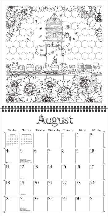 2024 Johanna Basford Coloring Wall Calendar