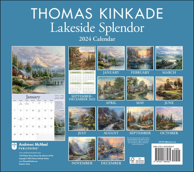 2024 Thomas Kinkade Special Collector's Edition Large Wall Calendar