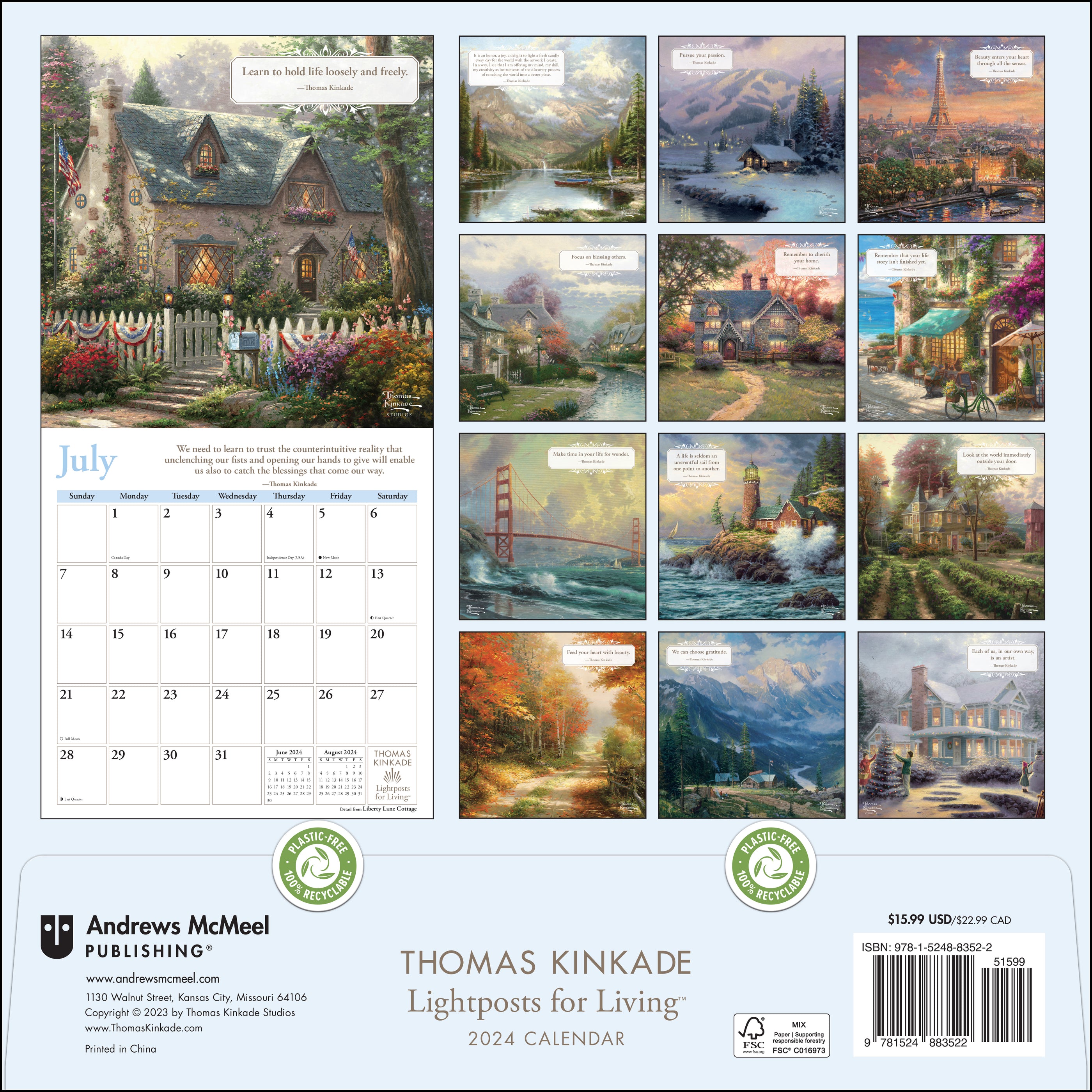 2024-thomas-kinkade-lightposts-for-living-wall-calendar-calendar-club