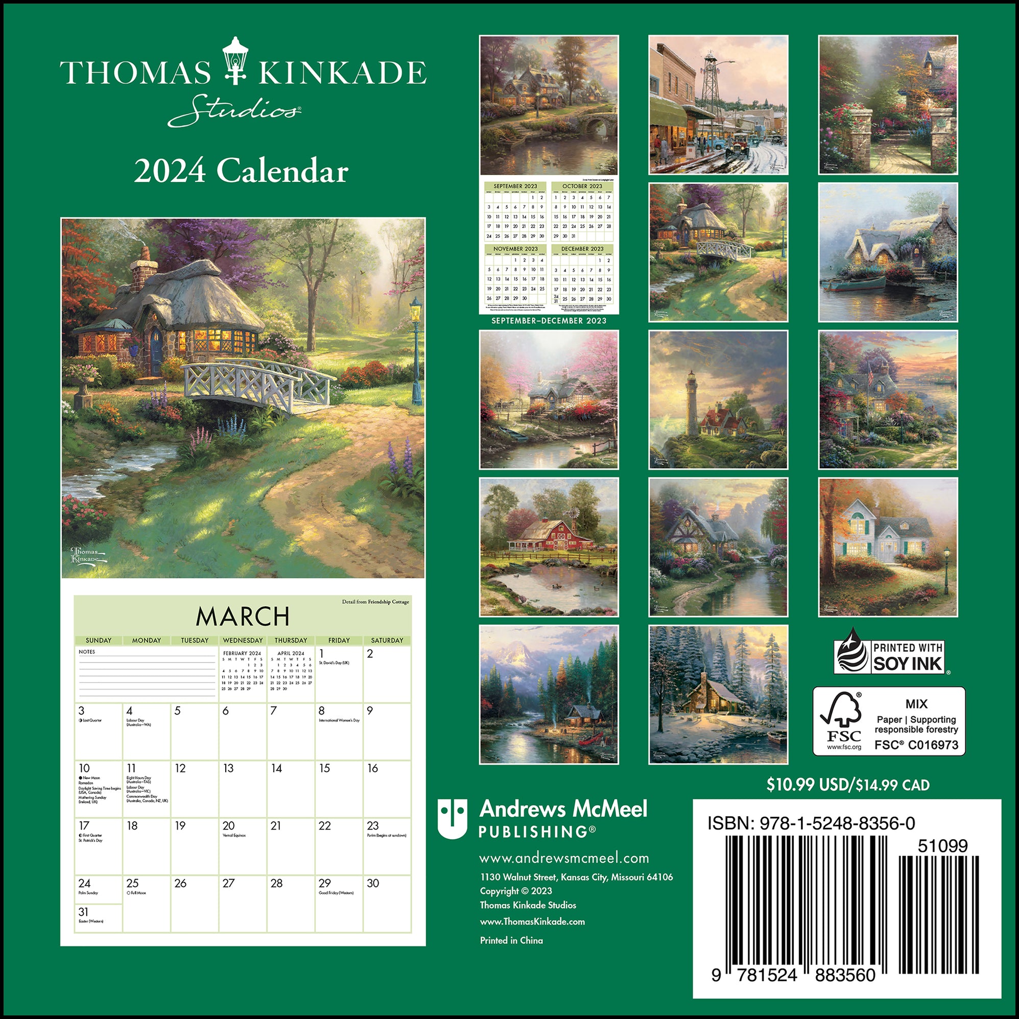 2024 Thomas Kinkade Studios Mini Wall Calendar — Calendar Club