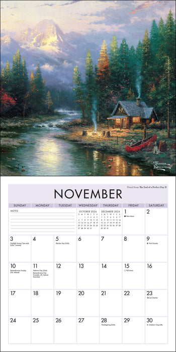 2024 Thomas Kinkade Studios Mini Wall Calendar