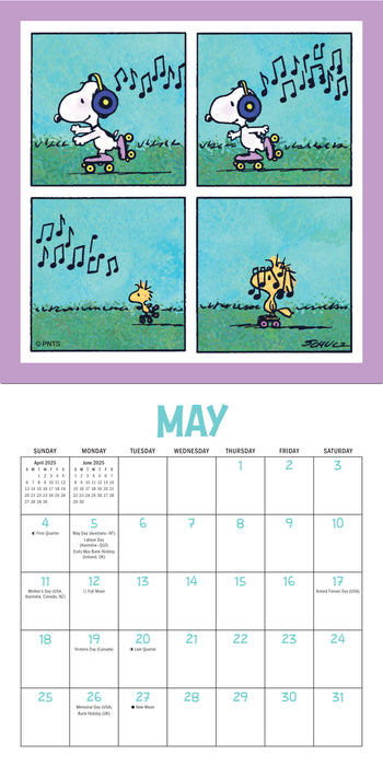 2025 Peanuts Mini Wall Calendar