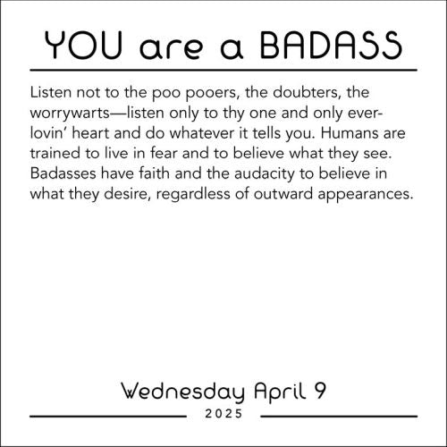 2025 You Are a Badass Page-A-Day Calendar