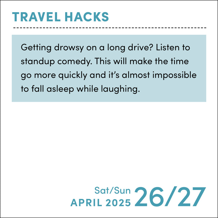 2025 Travel Hacks Page-A-Day Calendar (Online Exclusive)