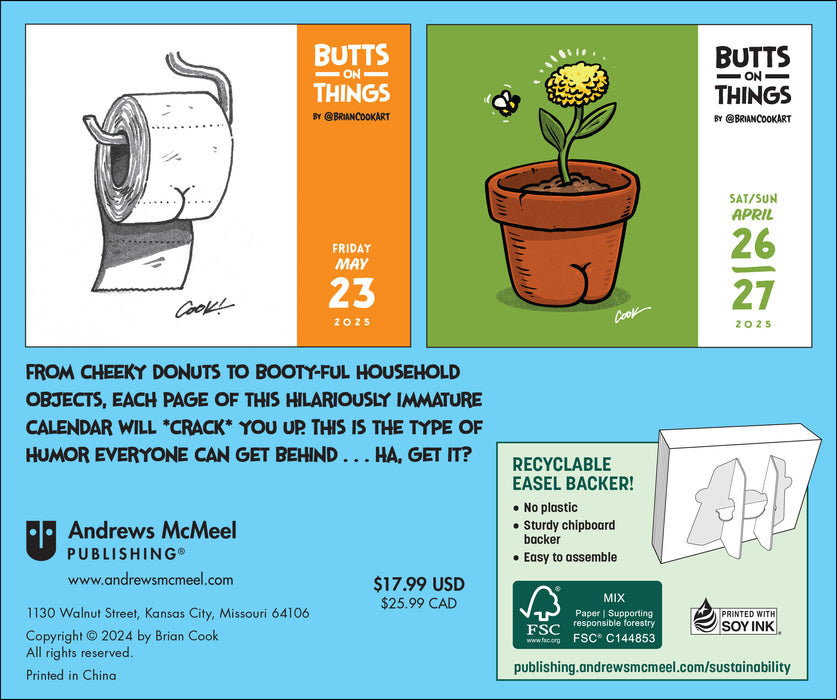 2025 Butts on Things Page-A-Day Calendar
