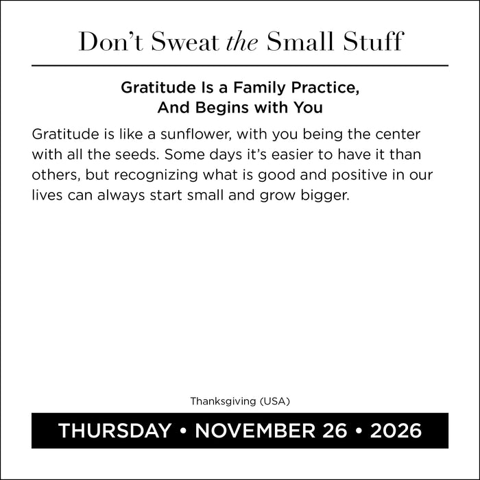 Don't Sweat the Small Stuff 2026 Page-A-Day Calendar