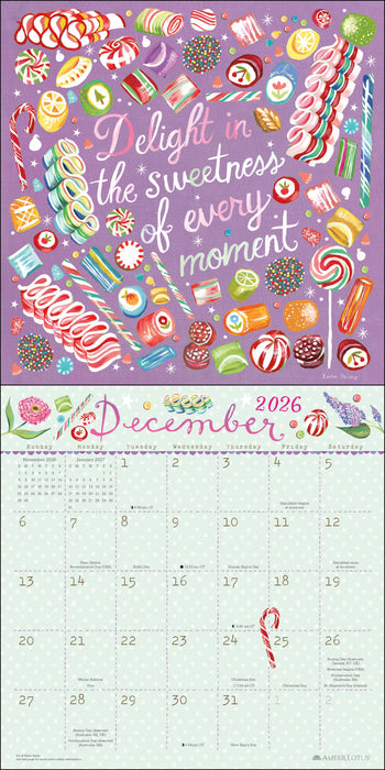 Katie Daisy 2026 Square Wall Calendar