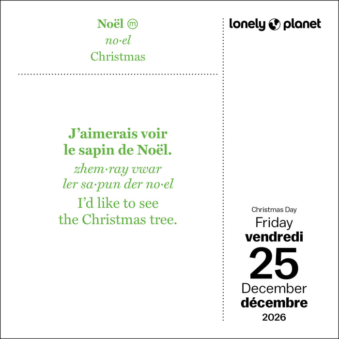 Lonely Planet French Phrasebook 2026 Page-A-Day Calendar