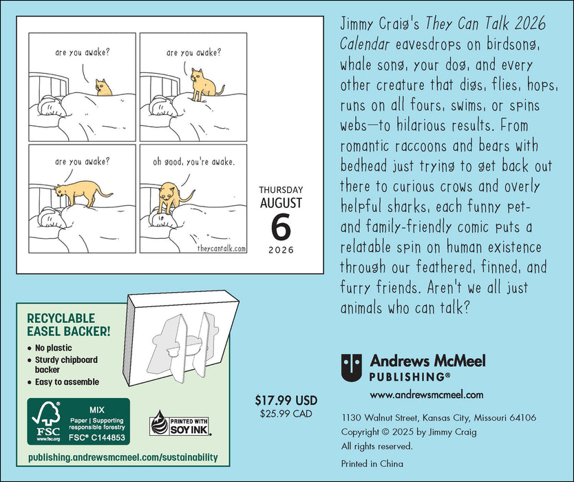 They Can Talk Comics 2026 Page-A-Day Calendar