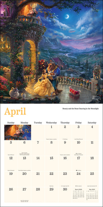 Disney Dreams Collection by Thomas Kinkade Studios 2026 Square Wall Calendar