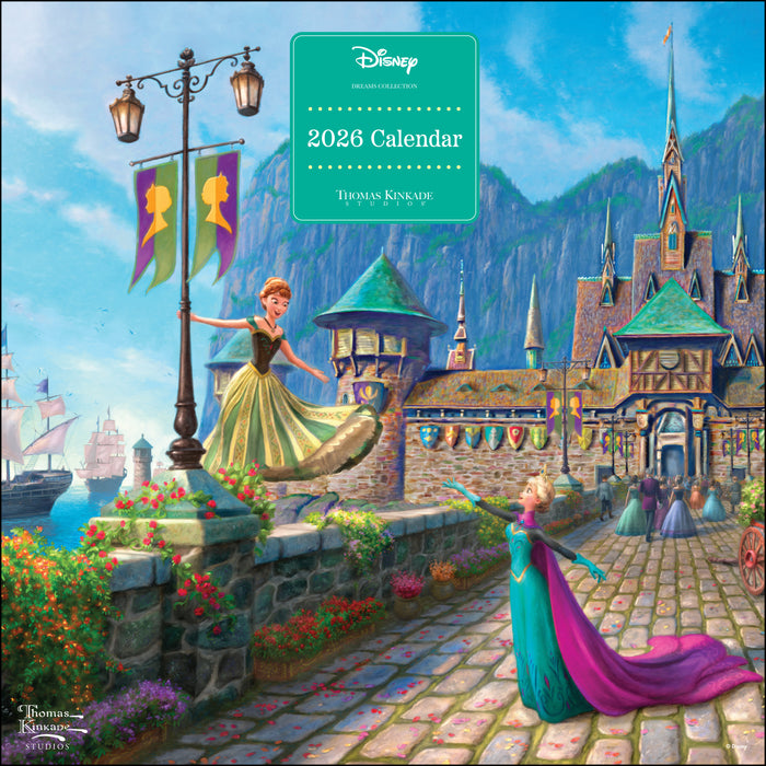 Disney Dreams Collection by Thomas Kinkade Studios 2026 Square Wall Calendar