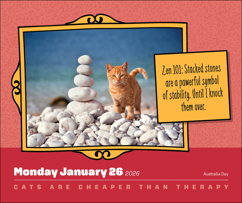 Cats Are Cheaper Than Therapy 2026 Page-A-Day Calendar
