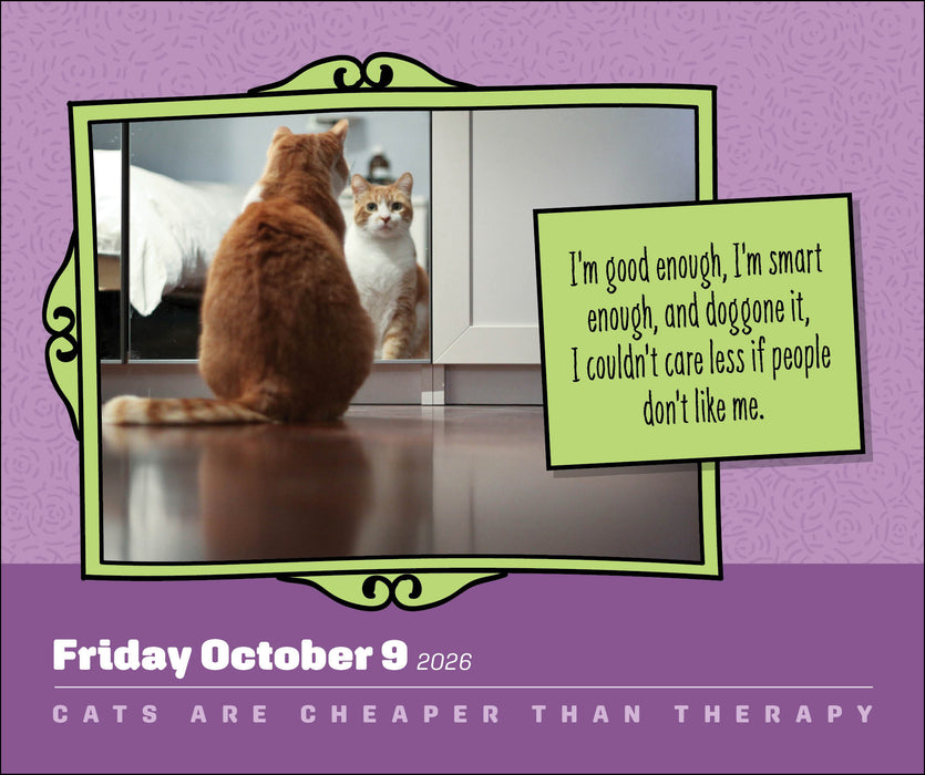 Cats Are Cheaper Than Therapy 2026 Page-A-Day Calendar