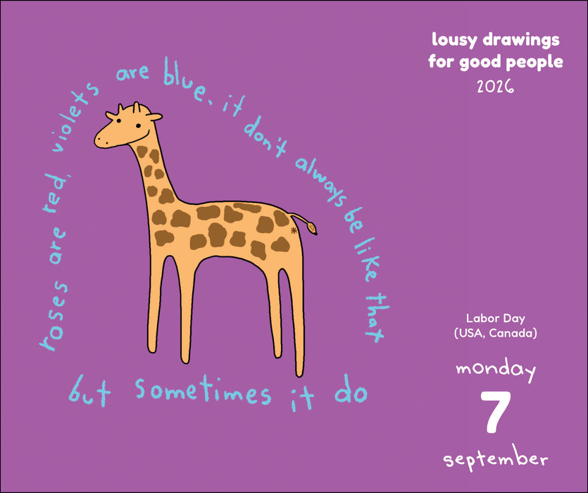 Lousy Drawings For Good People 2026 Page-A-Day Calendar