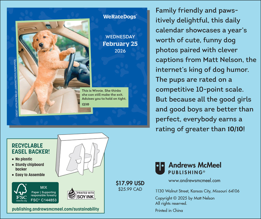 We Rate Dogs 2026 Page-A-Day Calendar