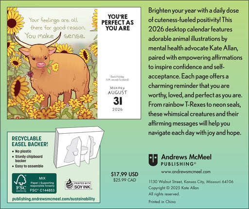 Take It from a Rainbow T-Rex You're Perfect as You Are 2026 Page-A-Day Calendar