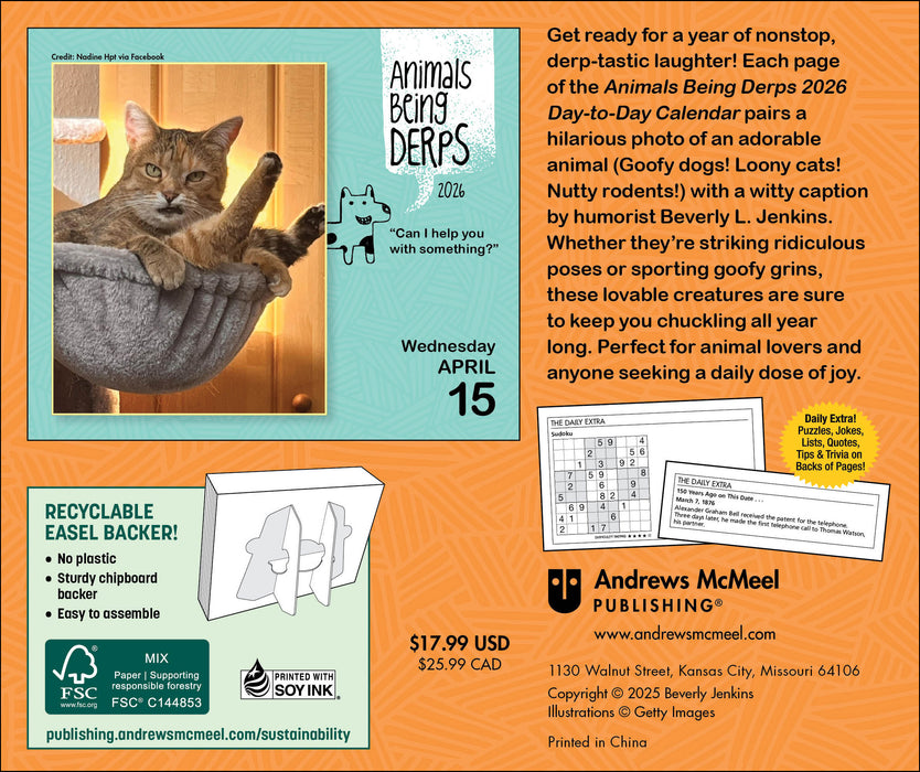 Animals Being Derps 2026 Page-A-Day Calendar