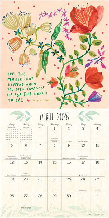 Meera Lee Patel 2026 Square Wall Calendar