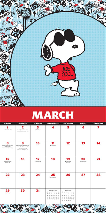Peanuts Snoopy 2026 Square Wall Calendar