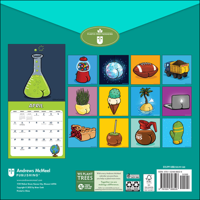 Butts on Things 2026 Square Wall Calendar