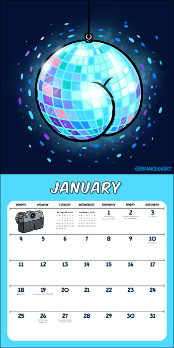 Butts on Things 2026 Square Wall Calendar