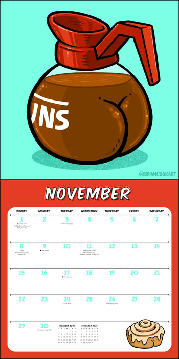 Butts on Things 2026 Square Wall Calendar