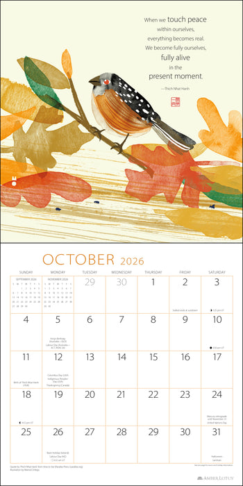 Thich Nhat Hanh 2026 Square Wall Calendar