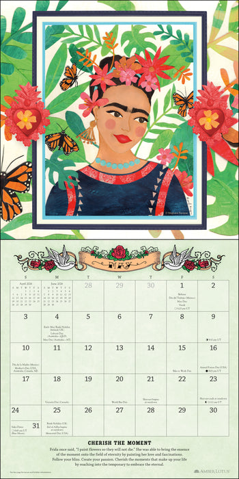 For the Love of Frida 2026 Square Wall Calendar
