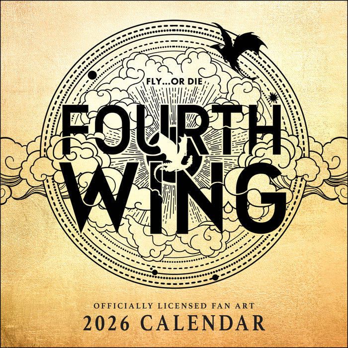 Fourth Wing Licensed Fan Art 2026 Square Wall Calendar