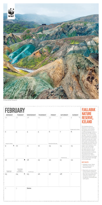 WWF Fragile Earth 2026 Square Wall Calendar