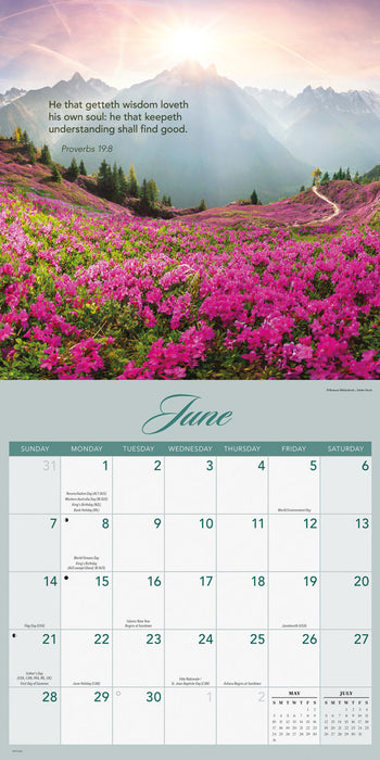 Bible Verses 2026 Square Wall Calendar
