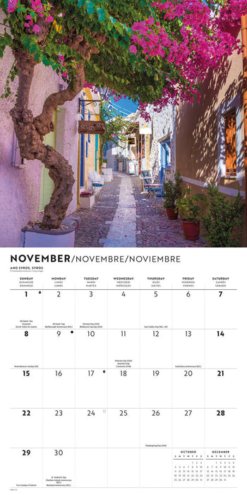 Greek Isles 2026 Square Wall Calendar
