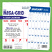 Mega Grid 2026 Square Wall Calendar