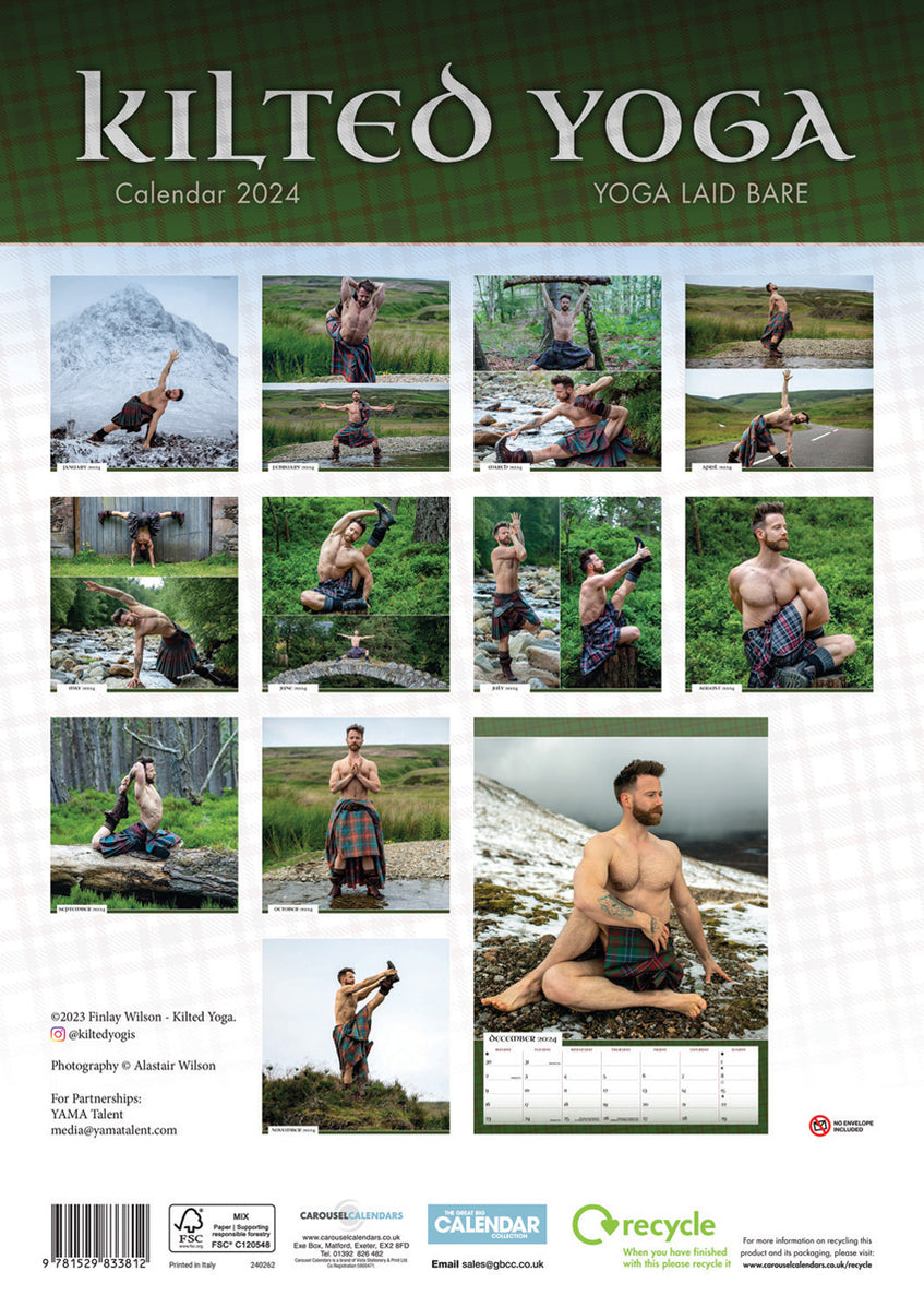 2024 Kilted Yoga Wall Calendar — Calendar Club